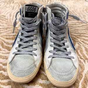 Golden Goose High Top with Leopard & Glitter accents on heel